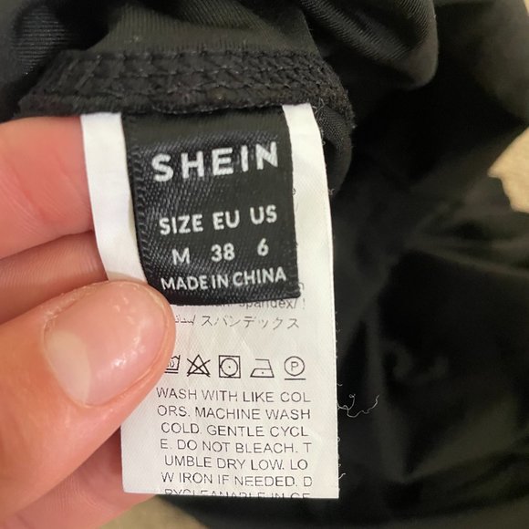 Womens Shein Black Leggings M - Picture 2 of 4